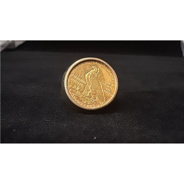 APPROX 10K LADIES RING SET WITH 1926 US $2.50 GOLD COIN (12.7G)