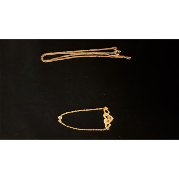 APPROX 10K CHAIN (20") & 10K BRACELET (5.3G)