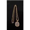 Image 1 : APPROX 14K CHAIN (30") WITH APPROX 18K PENDANT SET WITH METEORITE (60.6G)