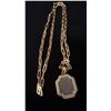 Image 3 : APPROX 14K CHAIN (30") WITH APPROX 18K PENDANT SET WITH METEORITE (60.6G)