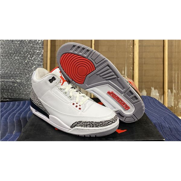 PAIR OF NIKE AIR JORDAN 3 RETRO "WHITE CEMENT REIMAGINED" SIZE M8 *AUTHENTICITY UNKNOWN*