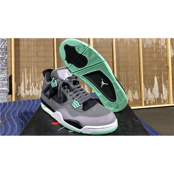 PAIR OF NIKE AIR JORDAN 4 RETRO "GREEN GLOW" SIZE M11.5 *AUTHENTICITY UNKNOWN*