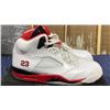 Image 4 : PAIR OF NIKE AIR JORDAN 5 RETRO "FIRE RED" SIZE M11.5 *AUTHENTICITY UNKNOWN*