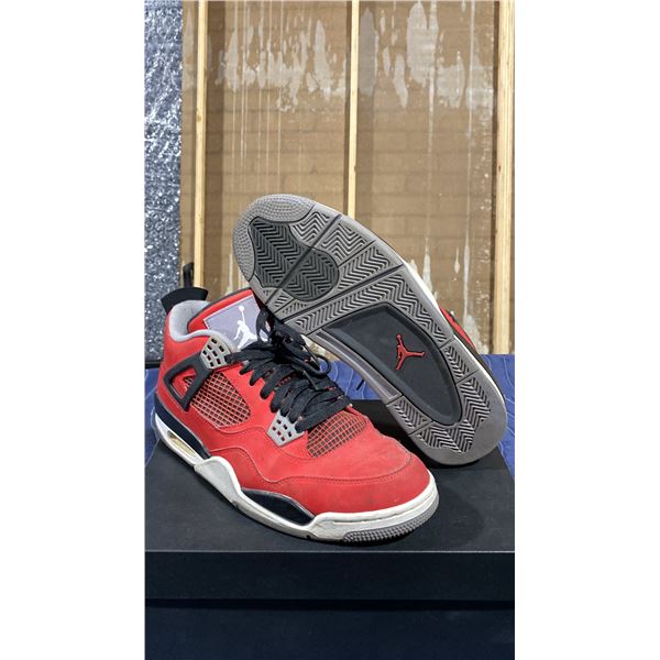 PAIR OF NIKE AIR JORDAN 4 RETRO "TORO BRAVO" SIZE M9.5 *AUTHENTICITY UNKNOWN*