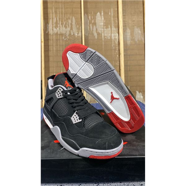 PAIR OF NIKE AIR JORDAN 4 RETRO "BRED" SIZE M13 *AUTHENTICITY UNKNOWN*