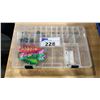 Image 1 : PLANO CLEAR PLASTIC SORTING CASE WITH ASSORTED NEW FISHING LURES / HOOKS / SPINNERS *SORTING CASE