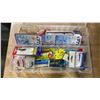 Image 2 : PLANO CLEAR PLASTIC SORTING CASE WITH ASSORTED NEW FISHING LURES / HOOKS / SPINNERS *SORTING CASE