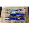 Image 2 : FLAMBEAU CLEAR PLASTIC SORTING CASE WITH ASSORTED NEW FISHING LURES / HOOKS / SPINNERS *SORTING CASE