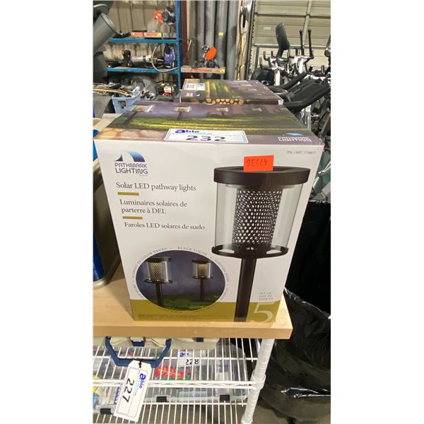 PATHMARK LIGHTING SET OF 5 SOLAR LED PATHWAY LIGHTS *IN BOX*