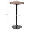 Image 2 : HOMECON 835-054 ELM 23" ROUND WOOD TOP BAR HEIGHT TABLE *IN BOX*