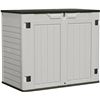 Image 1 : T-PSB22-0094-D4WGY-1 GREY RESIN 2 DOOR OUTDOOR STORAGE SHED *IN BOX / 2 BOXES*
