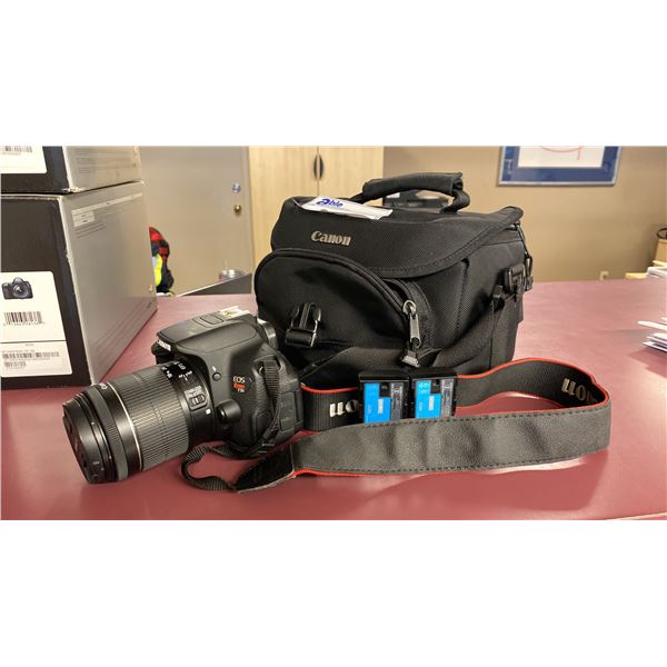 CANON EOS REBEL T5I DIGITAL CAMERA WITH STRAP & LENS IN CANON SOFT CAMERA CASE