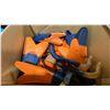 Image 2 : BOX & BIN OF ASSORTED CHILDRENS RUBBER FLIPPERS / SNORKELS *BIN INCLUDED*