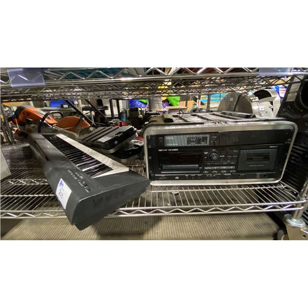 PEAVY PORTABLE ROAD CASE SYSTEM WITH TASCAM CD-A500 RACK MOUNTED MODULE & AUDIO-TECHNICA ATW-R12