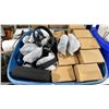Image 1 : PLASTIC BIN OF ASSORTED COMMERCIAL QUIET EVENTS SYSTEM HEADSETS & PARTS *BIN INCLUDED*