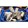 Image 2 : PLASTIC BIN OF ASSORTED PAIRS OF RENTAL LADIES ICE SKATES *BIN INCLUDED*