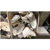Image 2 : PLASTIC BIN OF ASSORTED PAIRS OF RENTAL LADIES ICE SKATES *BIN INCLUDED*