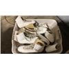 Image 2 : PLASTIC BIN OF ASSORTED PAIRS OF RENTAL LADIES ICE SKATES *BIN INCLUDED*