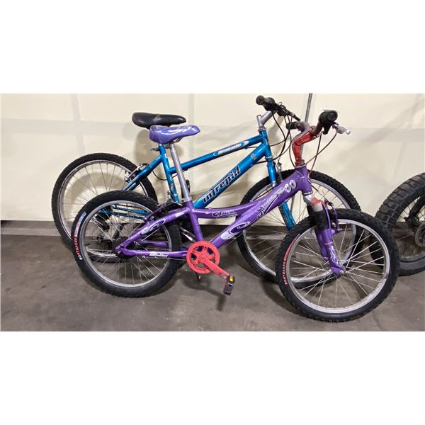 PAIR OF YOUTH MOUNTAIN BIKES TREK & BRAVADO *TREK NEEDS CHAIN*