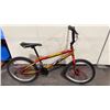 Image 2 : BLACK HUFFY BMX BIKE & YELLOW/RED BMX *WHEEL BENT, NEEDS REPAIR*