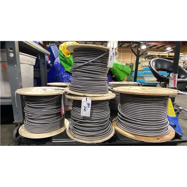 4 SPOOLS OF INDUSTRIAL COPPER TECH/CONDUCTOR CABLES