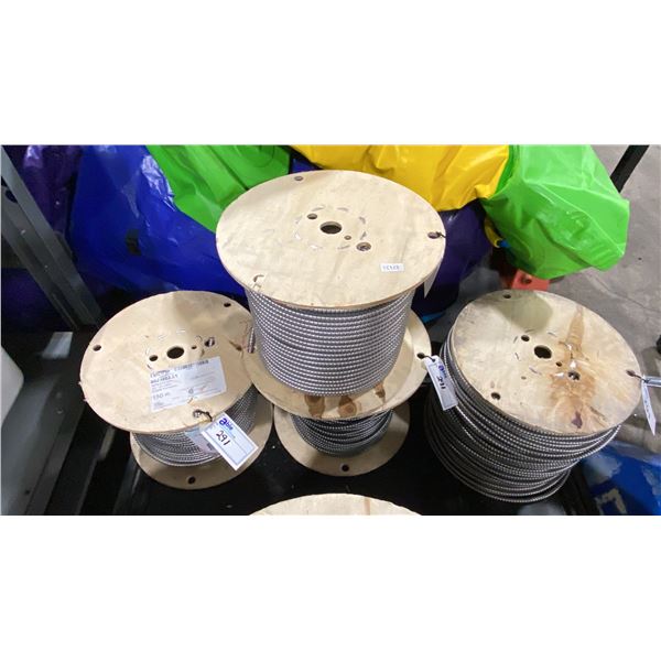 4 SPOOLS OF INDUSTRIAL COPPER TECH/CONDUCTOR CABLES