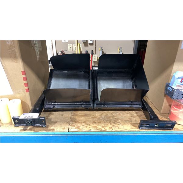 BLACK METAL CROSSWALK SIGN HOUSING