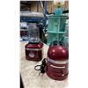 Image 1 : DARK CHERRY KITCHENAID BLENDER & 2 SLICE TOASTER