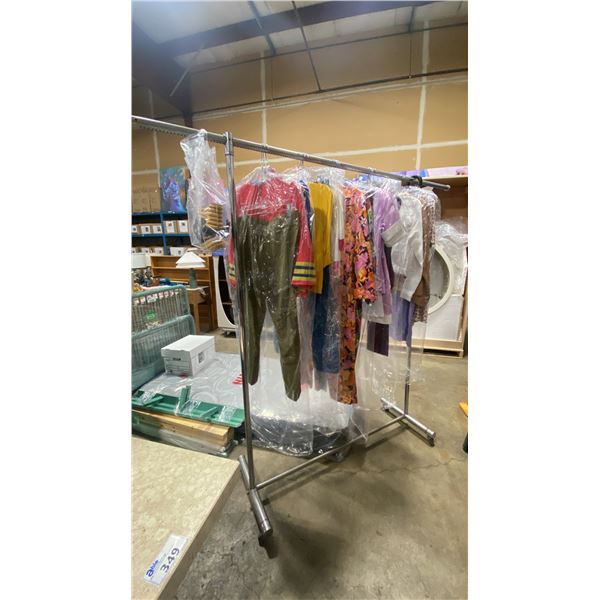 RACK OF ASSORTED SET COSTUME ITEMS *RACK NOT INCLUDED*