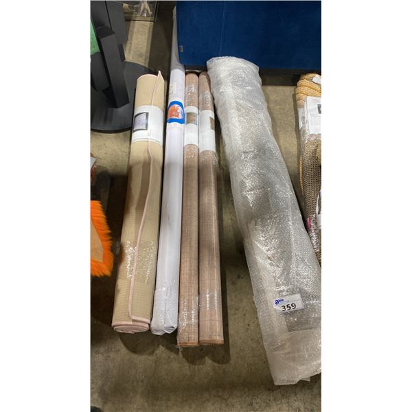 5 ASSORTED DECORATIVE AREA RUGS