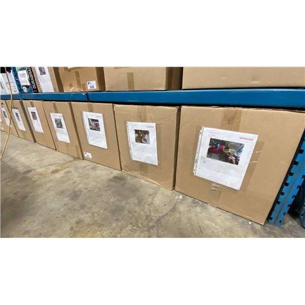 SHEF OF ASSORTED WICKER BASKETS, RUGS & DECOR ITEMS