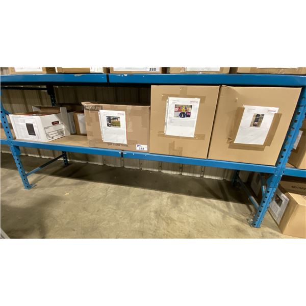 SHELF OF ASSORTED FABRIC, CRAFT PRODUCTS & ASSORTED DECOR ITEMS