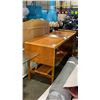 Image 1 : WOODEN DROP SIDE VINTAGE STYLE WORK TABLE