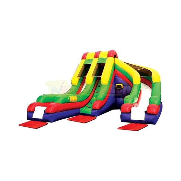 NINJA JUMP HELIX COMMERCIAL RECREATIONAL INFLATABLE DRY SLIDE 2-BB1577 WITH 2 BLOWERS