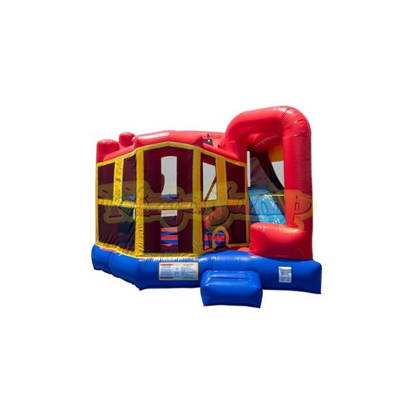 NINJA JUMP 5 IN 1 COMBO COMMERCIAL RECREATIONAL INFLATABLE DRY BOUNCE HOUSE WITH BLOWER
