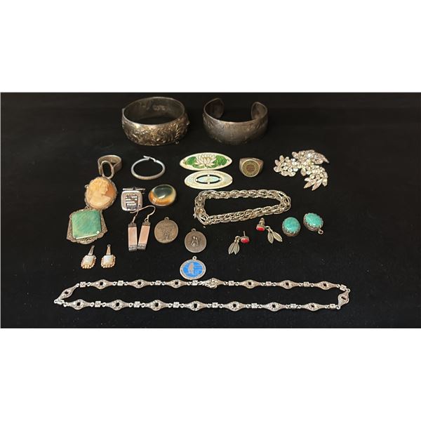 MISC. JEWELRY (1.9G GOLD & 209.4G SILVER CONTENT)