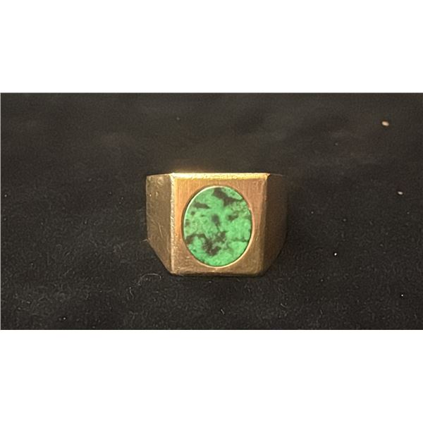 APPROX 10K MEN'S SIGNET RING SET WITH MAW SIT SIT (9.3G)