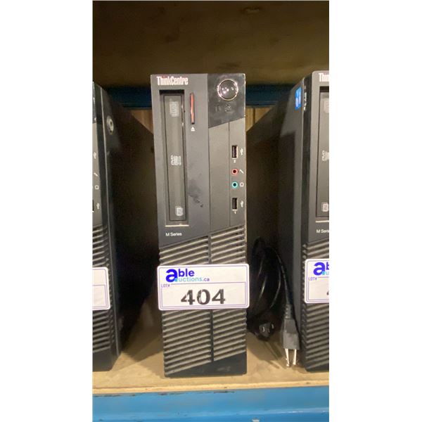 THINKCENTRE M-SERIES CORE I7 DESKTOP COMPUTER WITH DVD DRIVE & POWER CABLE *NO HDD, HDD REMOVED*