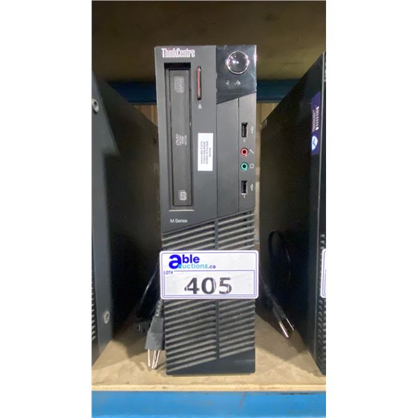 THINKCENTRE M-SERIES CORE I7 DESKTOP COMPUTER WITH DVD DRIVE & POWER CABLE *NO HDD, HDD REMOVED*