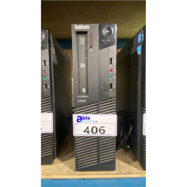 THINKCENTRE M-SERIES CORE I7 DESKTOP COMPUTER WITH DVD DRIVE & POWER CABLE *NO HDD, HDD REMOVED*