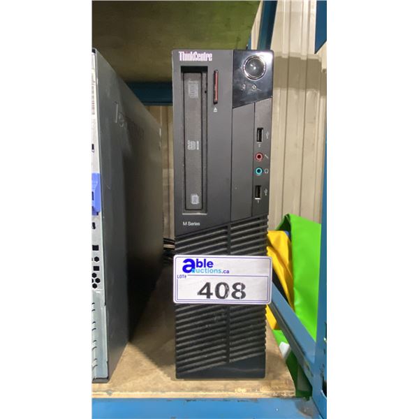 THINKCENTRE M-SERIES CORE I7 DESKTOP COMPUTER WITH DVD DRIVE & POWER CABLE *NO HDD, HDD REMOVED*