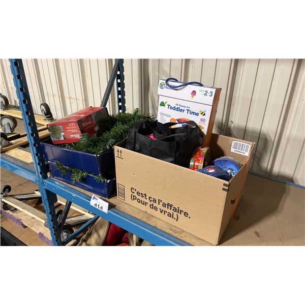 HELMETS, SPEAKERS, TOYS & ASSORTED CHRISTMAS DECORATIONS