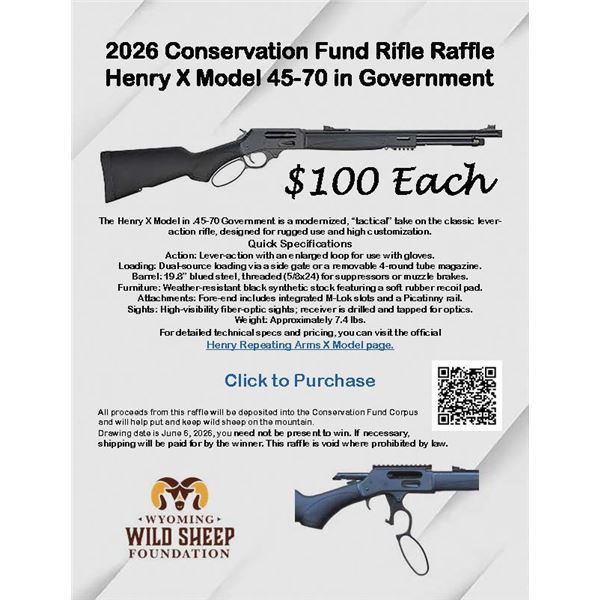 Conservation Fund Rifle Raffle