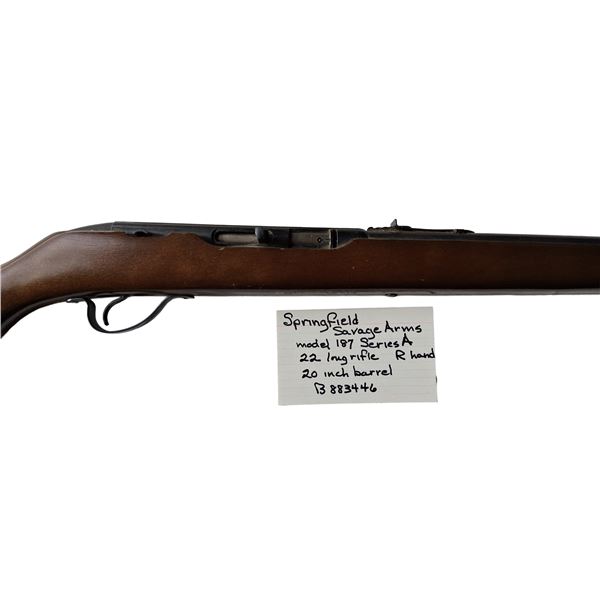 Springfield /Savage Arms,Model 187, Series A in 22 Long Rifle - Right Handed SN:B883446