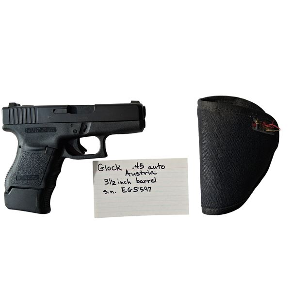 Austrian Glock in 45 Auto. SN:EG5597