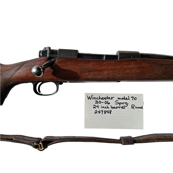 Wincester Model 70 in 30-06 SPRG IMP. Right Hand. SN:247848