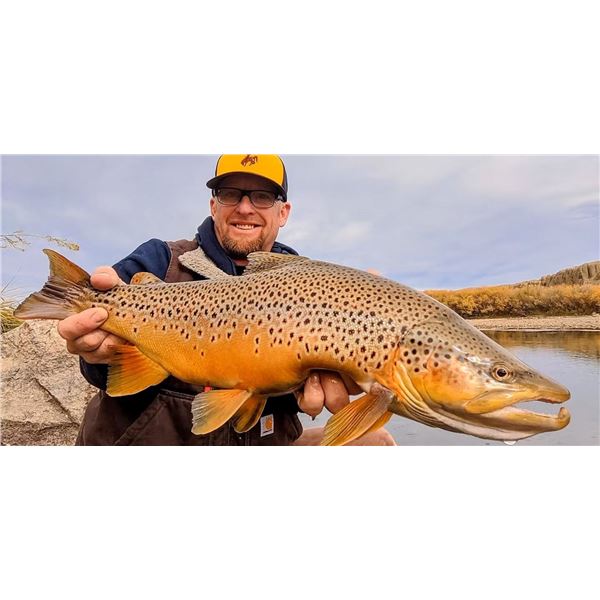 Casper area North Platte float trip -Guided Fly fishing for two anglers.