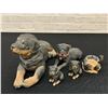Image 1 : Lot of 5 Rottweiler Sandicast Figurines
