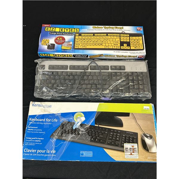 Lot of 3 Used Keyboards