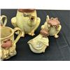 Image 3 : Ceramic Frog Tea Set Pot, Cream Pitcher, 4 Mugs, Bowl